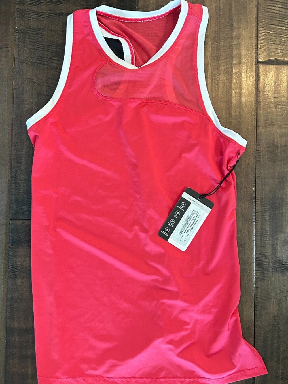 NWT TAIL ACTIVEWEAR Raspberry White Activewear Sleeveless Tank Size XS
